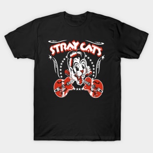 band cat and guitars music T-Shirt